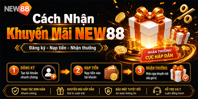Cách nhận khuyến mãi NEW88 chi tiết