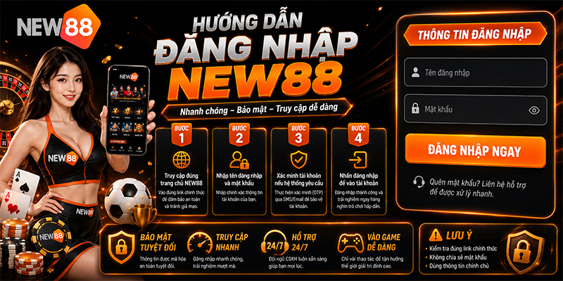 Hướng dẫn đăng nhập NEW88 chi tiết